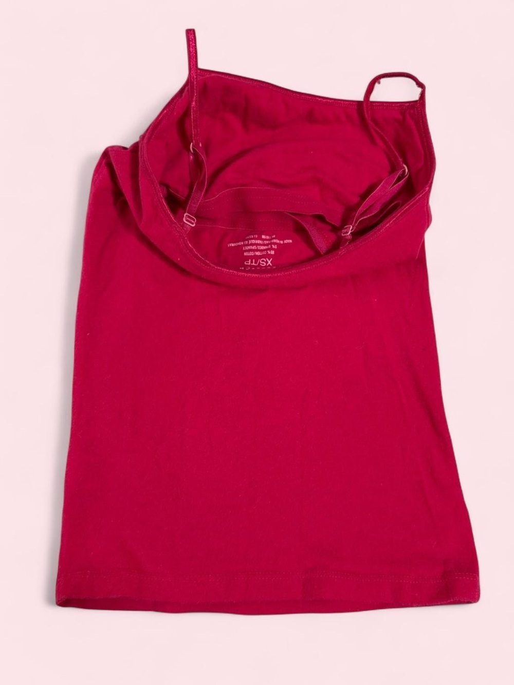 Aeropostale Y2K Butterfly Bright Pink Women's Stretch Cotton Camisole Tank - Picture 5 of 6